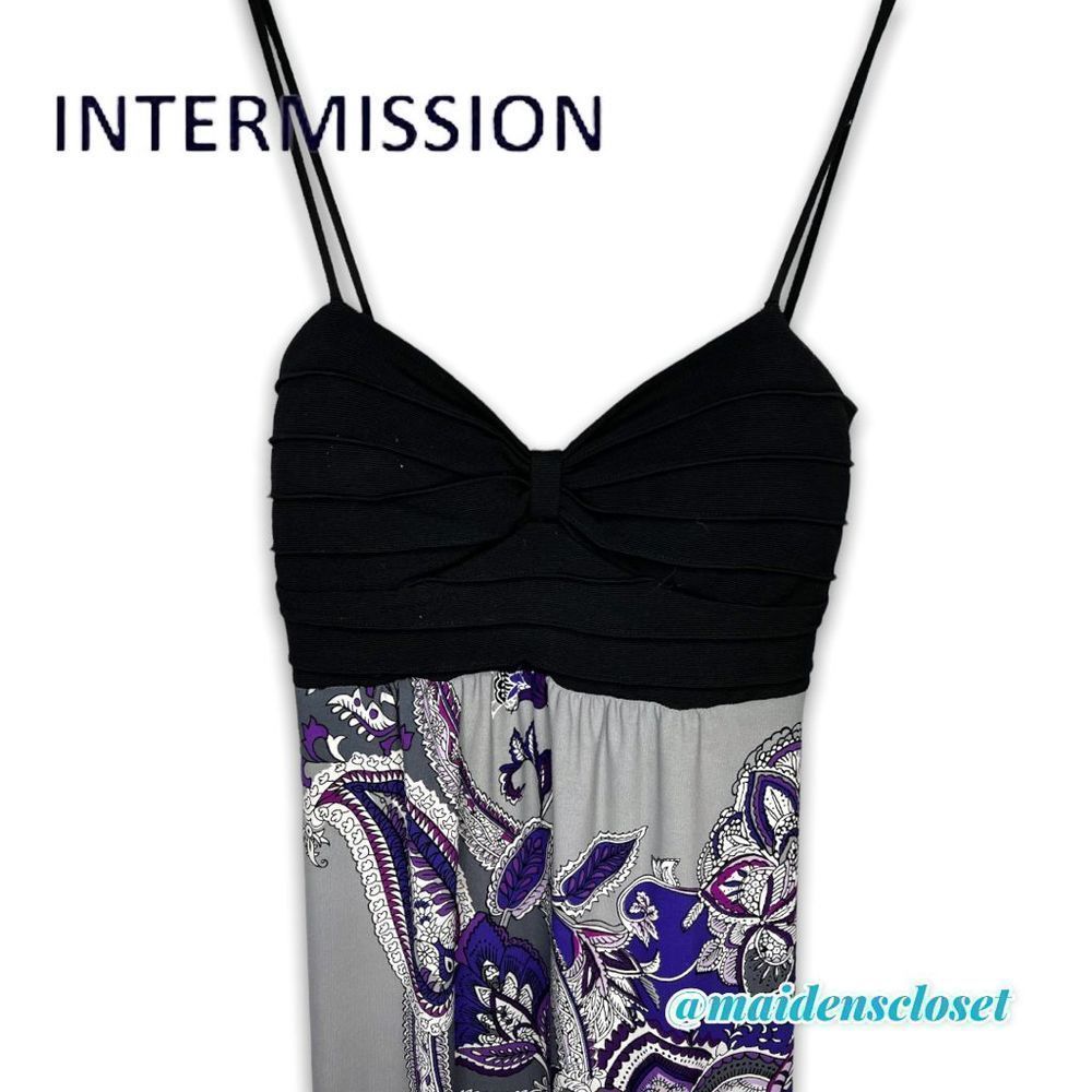 5/$20 Intermission Purple and Black Floral Maxi Dress